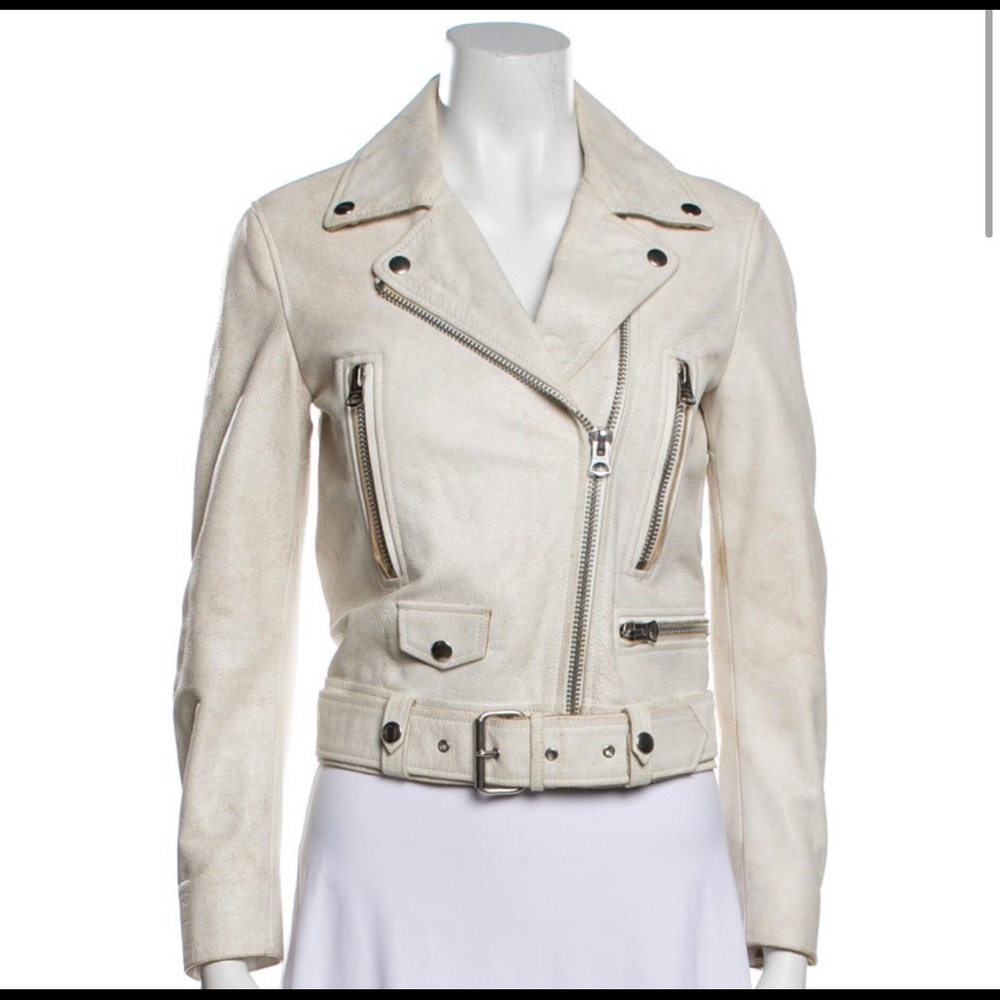 ACNE STUDIOS MOCK LEATHER JACKET SZ 36 🔥